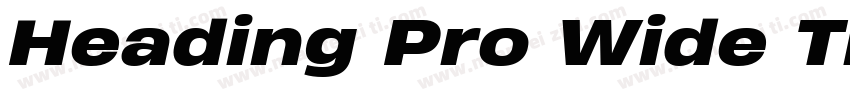 Heading Pro Wide Tri字体转换